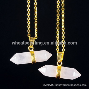 gold chain fashion natural stone pendant necklace wholesale gemstone jewelry